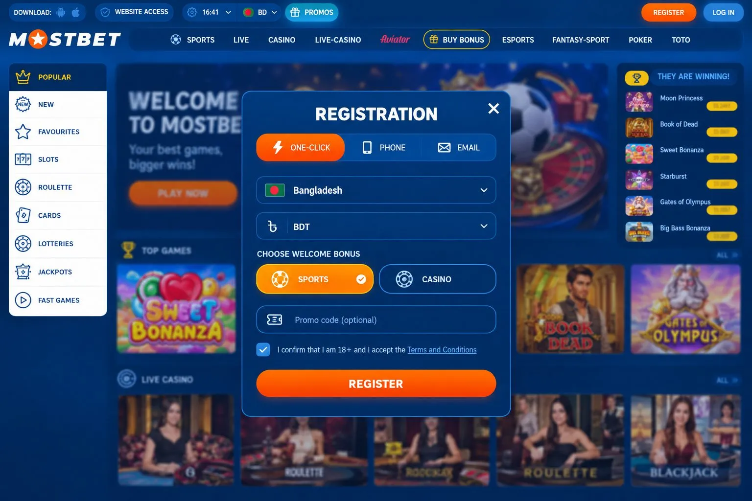 Mostbet login sign-up guide: registration in Bangladesh